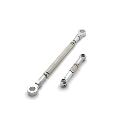 DAFSXZQR Metall -Frontachse -Lenkung Link Upgrade Repit für 1 10 Skala ZP1001 ZP1002 ZP1003 ZP1004 RC -Cars kompatibel mit Huangbotoys Modellen(Silver) von DAFSXZQR