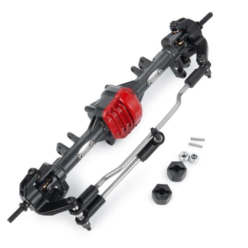 DAFSXZQR Metall Straight Complete Complete Achle Set vorne und hinterher kompatibel mit 1/10 RC Rock Crawler Car Models II 90046 90047 90059 90060(Front Axle) von DAFSXZQR