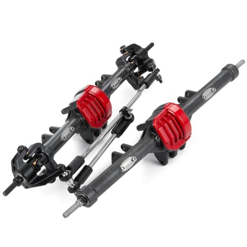 DAFSXZQR Metall Straight Complete Complete Achle Set vorne und hinterher kompatibel mit 1/10 RC Rock Crawler Car Models II 90046 90047 90059 90060(Front and Rear) von DAFSXZQR