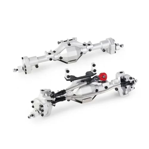 DAFSXZQR Metall -Vorder- und Hinter -Portalachse -Kit kompatibel mit 1 10 -Skala -RC -Crawler -Modellen III 90046 90047 Rahmenbaugruppe(Silver) von DAFSXZQR