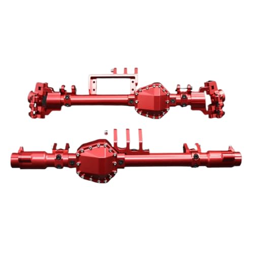 DAFSXZQR Metall vordere Hinterachse mit Zahnrad, kompatibel mit 1 10 -Skala RBX10 Ryft RC Crawler Upgrade Ersatzteile(Red) von DAFSXZQR