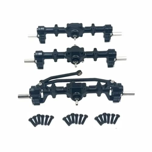 DAFSXZQR Metallachse vordere Mitte hinten für 1/16 Skala B16 B36 6WD RC -Fahrzeug -Upgrade -Teile kompatibel mit verschiedenen RC -Automodellen(Black) von DAFSXZQR