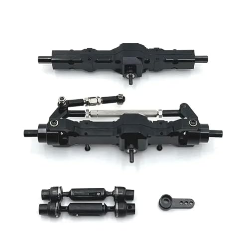 DAFSXZQR Metallservo Arm Set für RC -Cars, kompatibel mit vorderen und hinteren Antriebswellen -Upgrade -Teilen 1/10 C74 1/16 C14 C24 C34 C54 B14 B24(Black) von DAFSXZQR