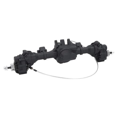 DAFSXZQR Plastik vorderen Hinterachse Set positiv negativ mit Lenkverbindungsverbindung mit 1 10 TRX6 6WD RC Crawler -Upgrade -Ersatzteilen kompatibel(Black 3) von DAFSXZQR