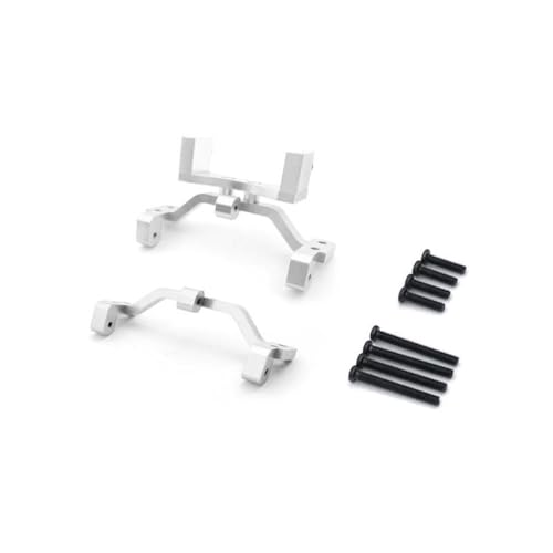DAFSXZQR RC -Auto -Ersatzteile Metall -Zugstabbasis und Achse -Up -Servo -Halterungshalterung kompatibel mit MN D91 MN99S C24 C14 C14K C24K -Modelle(Silver for WPL) von DAFSXZQR