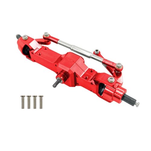 DAFSXZQR RC -Autogetriebe Achse Brücke Set vordere mittlere Heckkompatibel mit 1 16 Skala C14 C24 B14 B24 B16 B36 Modelle Passe Rock Crawler -LKW und RC -Fahrzeugteile(Red Front) von DAFSXZQR