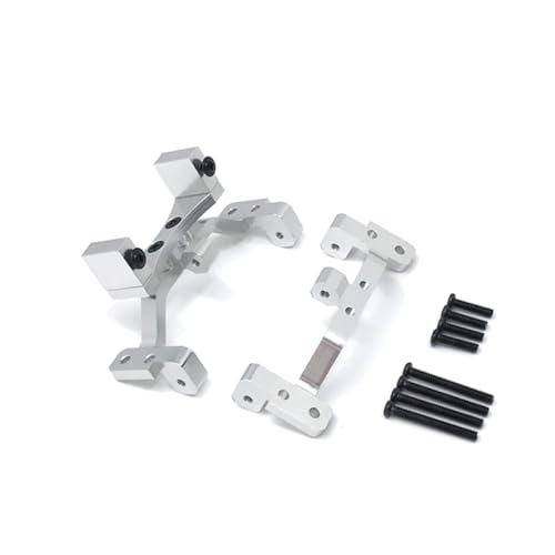 DAFSXZQR RC -Autoteile Metallachse Servo -Halterung Stange Halter Upgrade kompatibel mit Mn 1 12 -Skalierungsmodellen D91 D96 MN98 99s(Silver) von DAFSXZQR