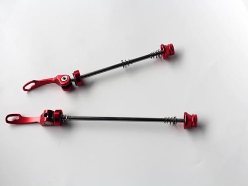 DAFSXZQR Schnellfreisetzungs -QR -Spieße kompatibel mit Fahrrad -Hub -Achsenrädern Verriegelungshebel 9x100mm 9x130mm Fahrrad Aluminiumteile(Rouge) von DAFSXZQR