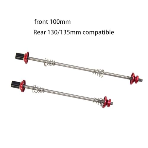 DAFSXZQR Schnellfreisetzungs -Spießachse für Fahrradkompatibel mit MTB Road Bike M5 Hex 100mm 74 mm 130 mm 135 mm qr langsame Freisetzung(Red 100 130 135mm) von DAFSXZQR