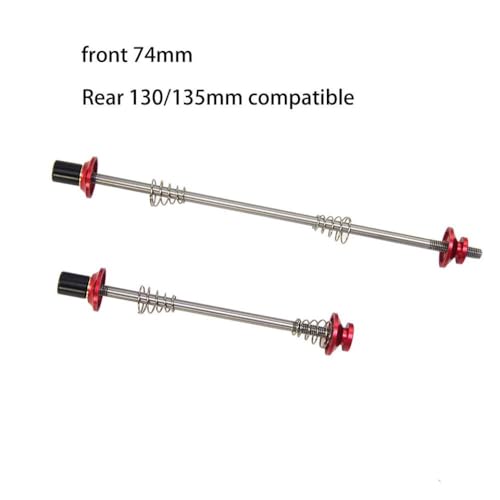DAFSXZQR Schnellfreisetzungs -Spießachse für Fahrradkompatibel mit MTB Road Bike M5 Hex 100mm 74 mm 130 mm 135 mm qr langsame Freisetzung(Red 74 130 135mm) von DAFSXZQR