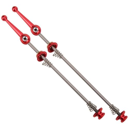 DAFSXZQR Spießhebel mit Fahrradrad Schnellfreisetzung mit Titanwelle für Mountainbike Klapprad Set kompatibel mit Standard -Hubs(Red) von DAFSXZQR