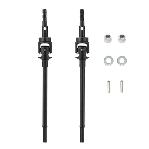 DAFSXZQR Stahl Metall vorne hinter Achsantriebswelle kompatibel mit 1 10 RC Crawler Car AR44 Achs -Upgrade -Teile II 90046 90047 Modelle(Front) von DAFSXZQR