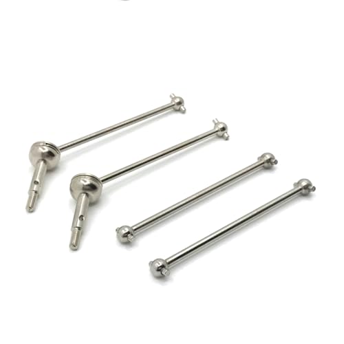 DAFSXZQR Universal RC Car Metal Metall Frontantriebswelle und Heckknochenbein -Radachse kompatibel mit 144001 124017 124018 124019 1315 1281 1283 Modelle(4pcs as Photo) von DAFSXZQR