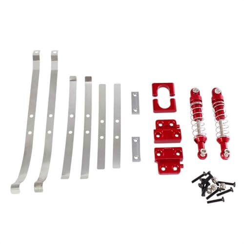 DAFSXZQR Verbesserte Metall Hinterachse Fixe Stoßdämpferfeder für Mn Modell 1 12 Mn82 LC79 kompatibel mit RC -Autoteilen(Red) von DAFSXZQR