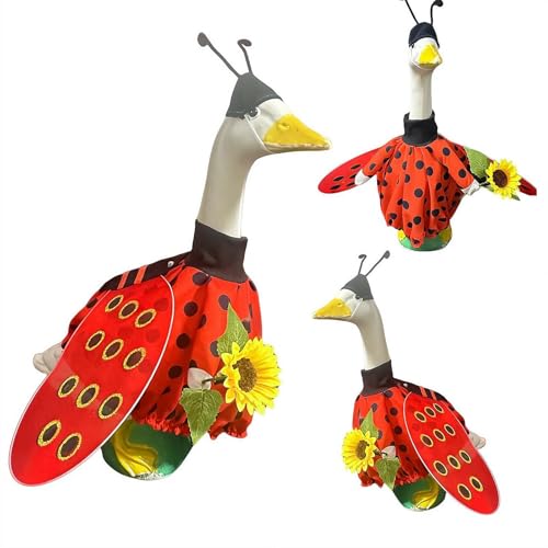DAGESVGI Veranda-Gans-Outfits für Zementgans, 58,4 cm, niedlicher Marienkäfer-Bienenanzug für Rasengans-Statue, Kleidung, Frühlings- und Sommergans-Kostüm für Party, Hof, Outdoor DAGESVGI Veranda-Gans-Outfits für Zementgans, 58,4 cm, niedlicher Marienkäfer-Bienenanzug für Rasengans-Statue, Kleidung, Frühlings- und Sommergans-Kostüm für Party, Hof, Outdoor von DAGESVGI