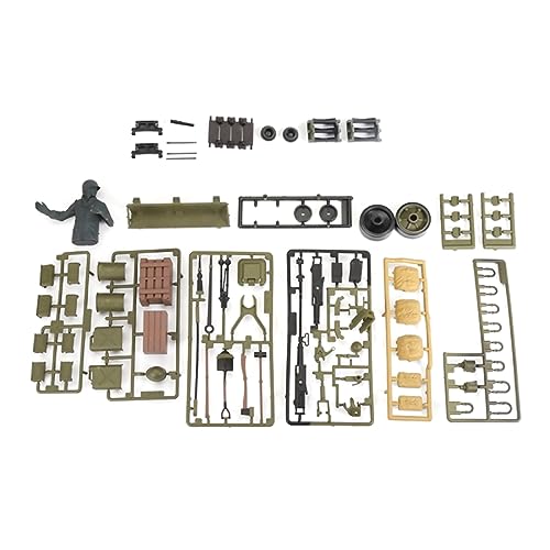 DAGIJIRD 1 Satz RC Panzer Dekoration Kunststoffteile Soldat Zubehör Kit für Henglong 1/16 RC Panzer 3898-1 von DAGIJIRD