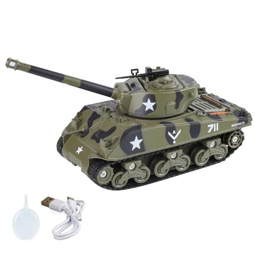DAGIJIRD Simulation Panzerfahrzeug Modell 1:35 Legierung WWII USA M4 Sherman Medium Panzer Modell mit Sound, Licht von DAGIJIRD