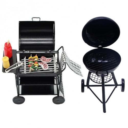 2 Stück Puppenhaus-Küchenmöbel, realistischer Miniaturgrill aus Metall, Zubehör im Maßstab 1/12 für Heimwerker, Kinder, Rollenspiele, Puppenhauszubehör, kleine Küche, Zubehör im Maßstab 1/12 2 Stück Puppenhaus-Küchenmöbel, realistischer Miniaturgrill aus Metall, Zubehör im Maßstab 1/12 für Heimwerker, Kinder, Rollenspiele, Puppenhauszubehör, kleine Küche, Zubehör im Maßstab 1/12 von DAGLLGEW