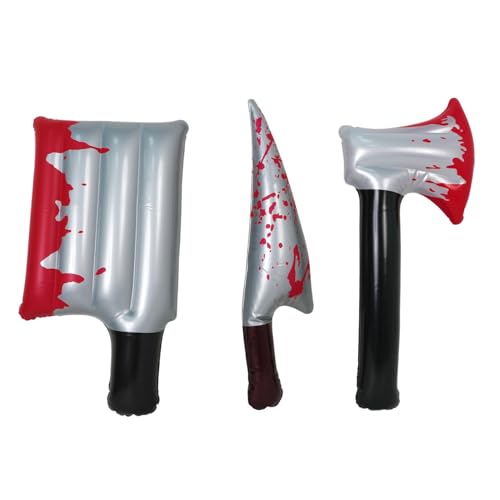 3-teilige Halloween-Requisiten, 16 Zoll große Simulations-Blut-Axt mit Klinge und Messer, gruselige aufblasbare Requisiten mit Ventil für Themenpartys, Cosplay-Auftritte, Requisitenaxt, gefälschte A 3-teilige Halloween-Requisiten, 16 Zoll große Simulations-Blut-Axt mit Klinge und Messer, gruselige aufblasbare Requisiten mit Ventil für Themenpartys, Cosplay-Auftritte, Requisitenaxt, gefälschte A von DAGLLGEW