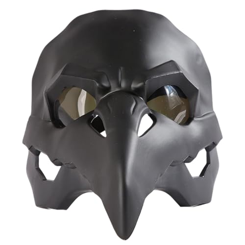 Krähenmaske, Steampunk-Pestdoktormaske, Raben-Cosplay mit langer Nase und Schnabel für Halloween-Partys, Maskenbälle, Rollenspiele, Geburtstagsgeschenke, Vogelmaske, Rabenmaske, Pestdoktormaske von DAGLLGEW