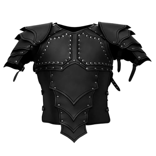 Mittelalterliche Ritterrüstung, Brustpanzer aus PU-Leder für Herren, Verstellbarer Wikinger-Brustpanzer, Kostüm für Halloween, Cosplay, Party, Lederrüstung, Herren, Lederrüstung, Lederbrustpanzer von DAGLLGEW