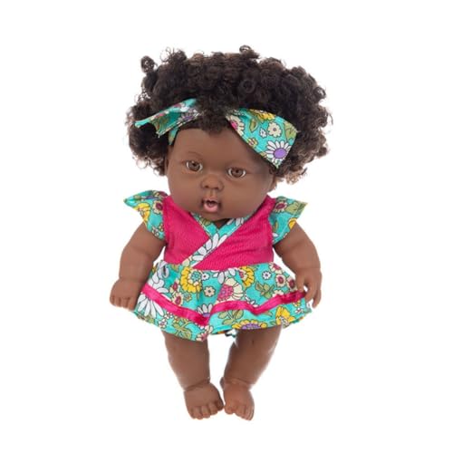 Schwarze Babypuppen, 7, 87 Zoll, afroamerikanische Babypuppe, bewegliches Gelenk, lebensecht, schwarz, Reborn für Kinder, Geschenke, Festivals, Stil 3, schwarze Reborn-Afroamerikaner-Babypuppe, Re von DAGLLGEW