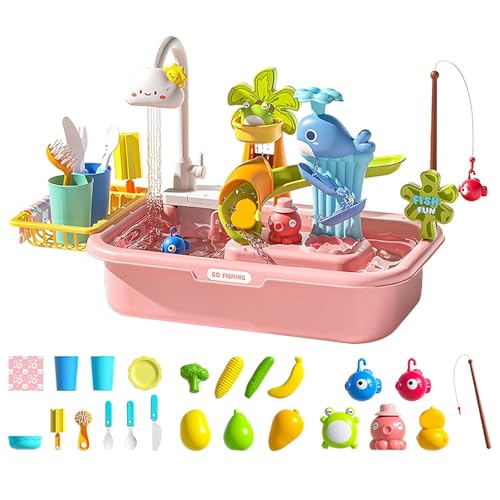 Wassertisch für Kinder, abnehmbares elektrisches Spielwaschbecken mit fließendem Wasser, pädagogisches Spielwaschbecken mit 180° drehbarem Wasserhahn für Kinder, Park, Kindergarten, Garten, Spielwas Wassertisch für Kinder, abnehmbares elektrisches Spielwaschbecken mit fließendem Wasser, pädagogisches Spielwaschbecken mit 180° drehbarem Wasserhahn für Kinder, Park, Kindergarten, Garten, Spielwas von DAGLLGEW