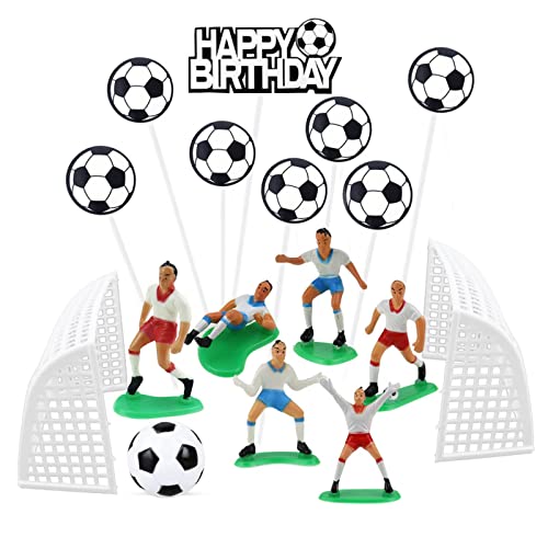 DAGORD 19 Stück Kuchendekorationen, Fußballfiguren, Geburtstag, Fußball, Jungen, Kuchen, Dessertdekoration, Fußballtorte, Geburtstag, Fußball, Jungen, Cake Topper, Dekoration für Kinder DAGORD 19 Stück Kuchendekorationen, Fußballfiguren, Geburtstag, Fußball, Jungen, Kuchen, Dessertdekoration, Fußballtorte, Geburtstag, Fußball, Jungen, Cake Topper, Dekoration für Kinder von DAGORD
