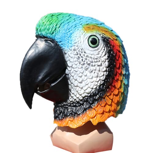 DAGUYS Simulationsmaske für Papageien, niedliches Tierspiel, Kopfbedeckung, Abschlussball, Halloween, Requisiten, realistisch, Farbe von DAGUYS