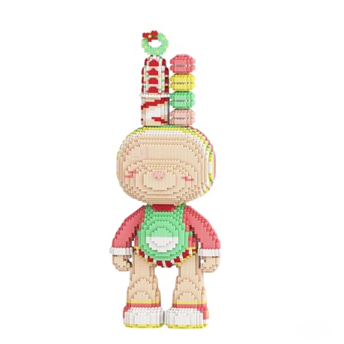 DAHONPA Animal Dessert Macaron Rabbit Mikro-Baustein-Set mit Aufbewahrungsschublade (8800 Stück), Geschenk für Erwachsene und Kinder von DAHONPA