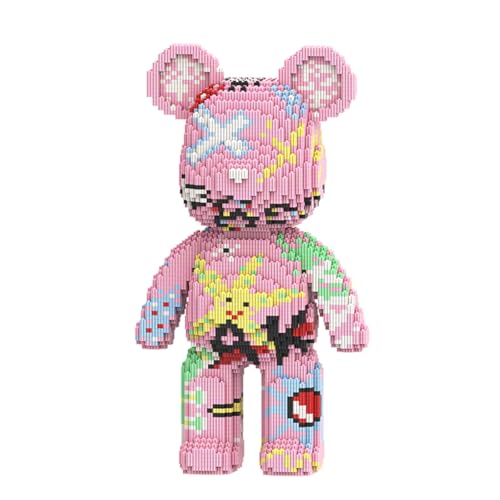 DAHONPA Animal Series Graffiti Pink Bear Brick Building Block Set, 5600 Stück Micro Brick, Kreative Home & Office Decor, Geschenk für Erwachsene und Kinder DAHONPA Animal Series Graffiti Pink Bear Brick Building Block Set, 5600 Stück Micro Brick, Kreative Home & Office Decor, Geschenk für Erwachsene und Kinder von DAHONPA
