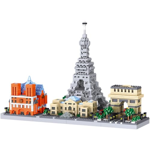 DAHONPA Architecture Paris Skyline Collection Micro Mini Bausteine Set Modellbausatz (2462 Teile), Geschenk für Kinder und Erwachsene von DAHONPA