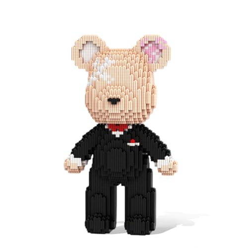 DAHONPA Bräutigam Bär Brick Micro Bausteine Set (2350 Stück) mit schwarzem Anzug Design, Hochzeitsdekoration Geschenk für Liebhaber Männer & Frauen von DAHONPA