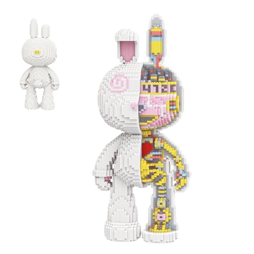DAHONPA Mechanische Tierzerlegung Kaninchen, Mikro-Baustein-Set mit Schublade (8000 Stück), personalisierte Dekoration, Geschenk für Erwachsene und Kinder von DAHONPA