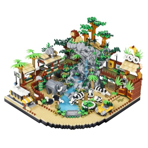 DAHONPA Desert Zoo Architektur Sets Micro Baustein (4800 PCS), Tiere Park Mini Bausteine für Erwachsene, Geschenk für Jungen und Mädchen, Kreative Dekoration Wohnkultur von DAHONPA