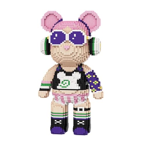 DAHONPA Rock Girl Bear Mikro-Bausteine-Set (7220 Teile) Geschenk für Erwachsene und Kinder von DAHONPA