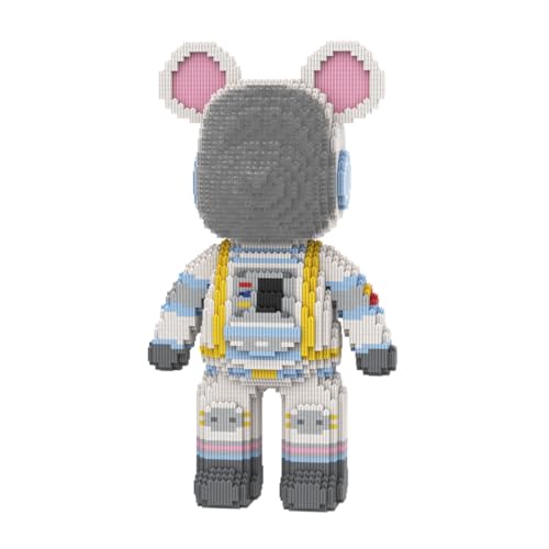 DAHONPA Tier-Astronauten-Bär Mikro-Bausteine für Erwachsene (5100 Stück), Bären-Ziegel-Set, kreative Heim- und Bürodekoration, Sammlerstück-Display, Modell, Geschenk für Erwachsene und Kinder von DAHONPA