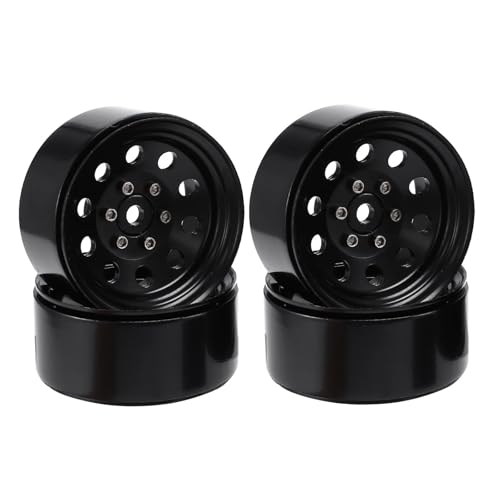 4 Stück 113 g/Stück Metall 1,9 Zoll Beadlock Felge Radnabe for 1/10 RC Crawler Auto Axial SCX10 for Traxxas TRX4 RC4WD D90 for Redcat Gen8(Zwart) von DAIHAOEE