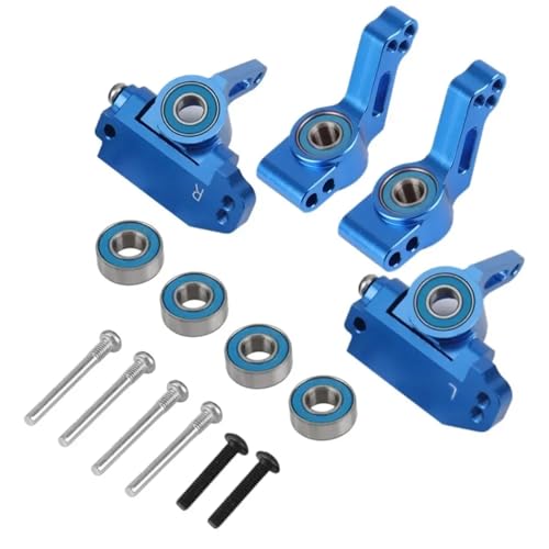 6 stücke Metall Vorne Nachlaufblock Lenkblöcke Hinten Achsschenkel Träger for 1/10 for für Traxxas for Slash 2WD VXL for Rustler for Stampede for Bandit(Blauw) von DAIHAOEE