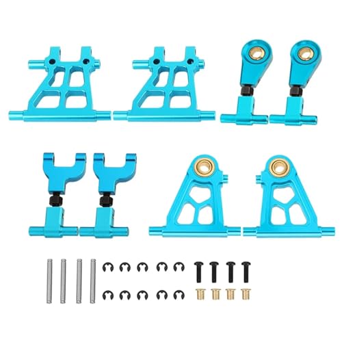8 stücke Aluminium Legierung Vorne und Hinten Upper Lower Suspension Arme for Tamiya TT02 TT-02 1/10 RC Auto Upgrade Teile Zubehör(Blauw) von DAIHAOEE