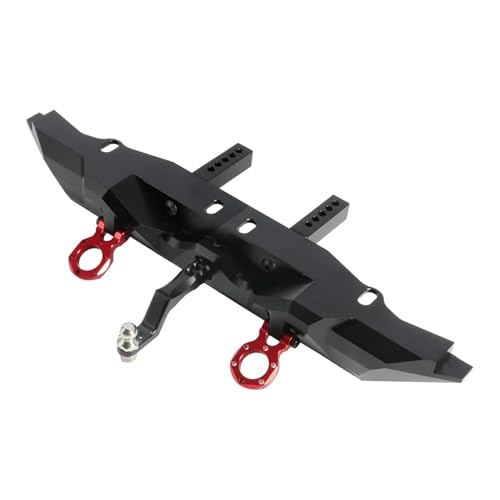 DAIHAOEE 1 Stück CNC-Aluminium-Heckstoßstange for TRX4 mit Anhängerkupplung for 1/10 RC-Auto-Crawler TRX-4 for Defender for Bronco Upgrade-Teile(Zwart) von DAIHAOEE