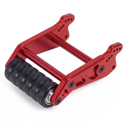 DAIHAOEE 1 stück Metall Einstellbare Wheelie Bar Anti Roll Rad Upgrade Teile for 1/8 for Losi LMT 4WD Solide Achse RC Monster Truck for RTR Grave Digger(Rood) von DAIHAOEE