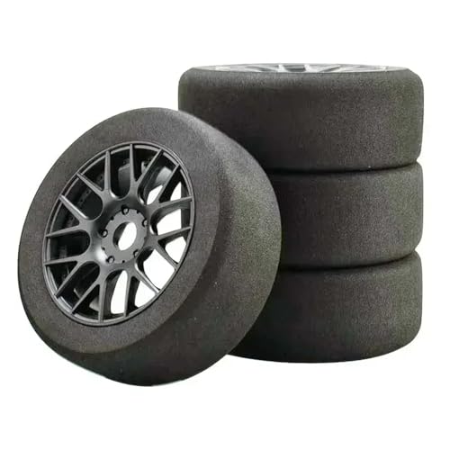DAIHAOEE 17mm Hex 1/8 RC Schaum Reifen Rad Felgen 118mm Set for HSP for HPI Racing Auto(A) von DAIHAOEE