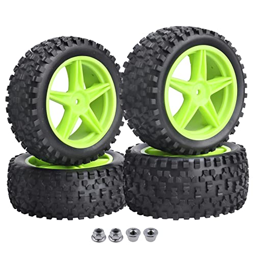 DAIHAOEE 4 STÜCKE 1/10 RC Off Road Gummireifen ohne Kleber for Redcat for Shockwave for Tornado S30 EPX Backwash Warhead Exceed, vorne und hinten von DAIHAOEE