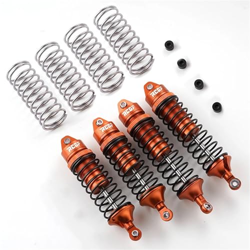 DAIHAOEE 4X Aluminium Vorne Hinten Stoßdämpfer Absorber LOS23301 for 1/10 for Losi for Lasernut U4 for Tenacity DB TT Pro Verbesserte Teile zubehör(Orange) von DAIHAOEE