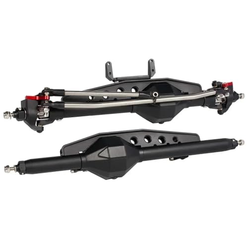DAIHAOEE Aluminium Diamant Achse Set for 1/10 RC Crawler Axial for Wraith 90018 RR10 Bomber SMT10 Capra 1.9UTB Roll Cage Rock Racer Chassis(BK Front Rear Axle) von DAIHAOEE