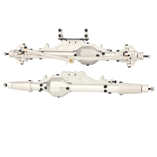 DAIHAOEE CNC Aluminium Komplette Vorder- und Hinterachse for 1/10 RC Crawler for Rock for Racer for Axial for Wraith 90018 RR10 Upgrade Teile(Silver Set) von DAIHAOEE