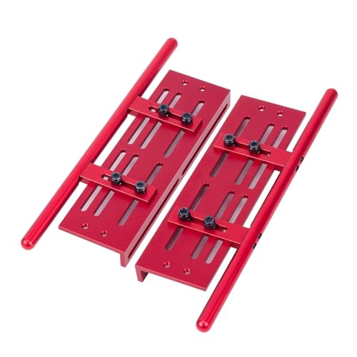 DAIHAOEE CNC Aluminium Rock Sliders Einstellbare Pedal Seite Schritt Bord for 1/8 1/10 RC Crawler SCX10 II 90046 TRX4 TF2 Upgrade Teil(Rood) von DAIHAOEE