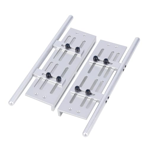 DAIHAOEE CNC Aluminium Rock Sliders Einstellbare Pedal Seite Schritt Bord for 1/8 1/10 RC Crawler SCX10 II 90046 TRX4 TF2 Upgrade Teil(Silver) von DAIHAOEE
