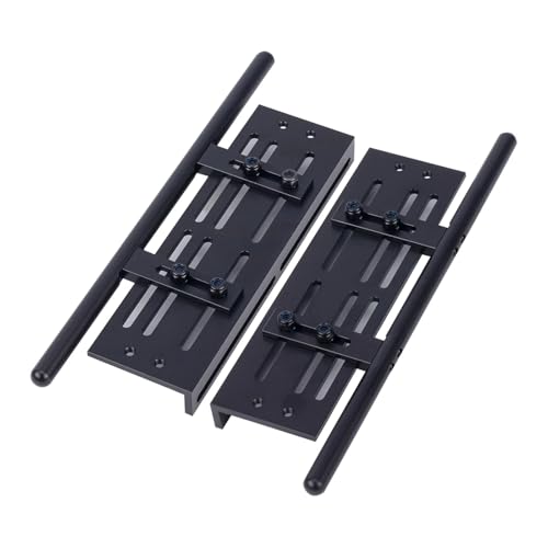 DAIHAOEE CNC Aluminium Rock Sliders Einstellbare Pedal Seite Schritt Bord for 1/8 1/10 RC Crawler SCX10 II 90046 TRX4 TF2 Upgrade Teil(Zwart) von DAIHAOEE